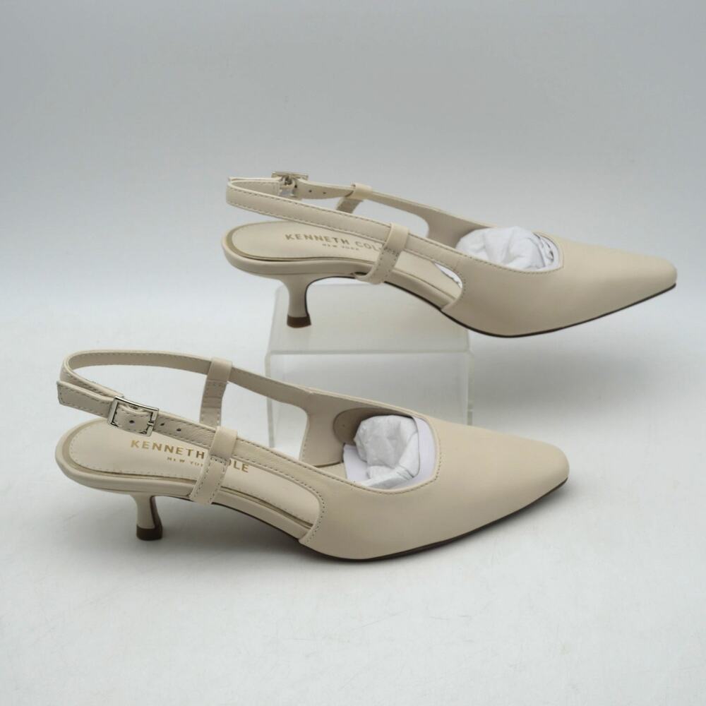 NEW Kenneth Cole Martha Slingback Pumps Heels Women's 5 Tan Beige - Picture 5 of 11